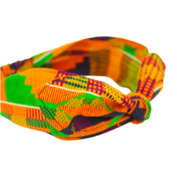 Traditional Kente Cloth Print Top Knot Headband I The Enchanted Magnolia