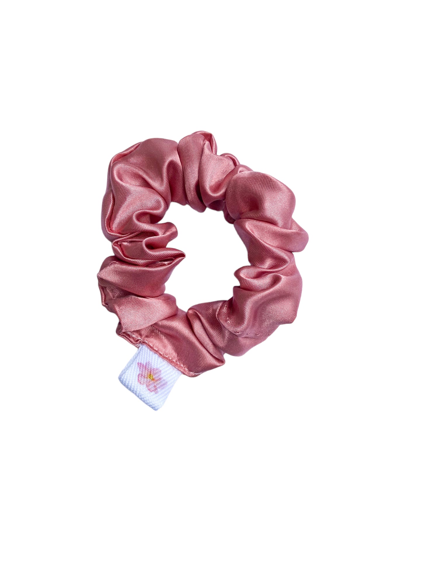 Toddler Dusty Rose Satin Scrunchie I The Enchanted Magnolia