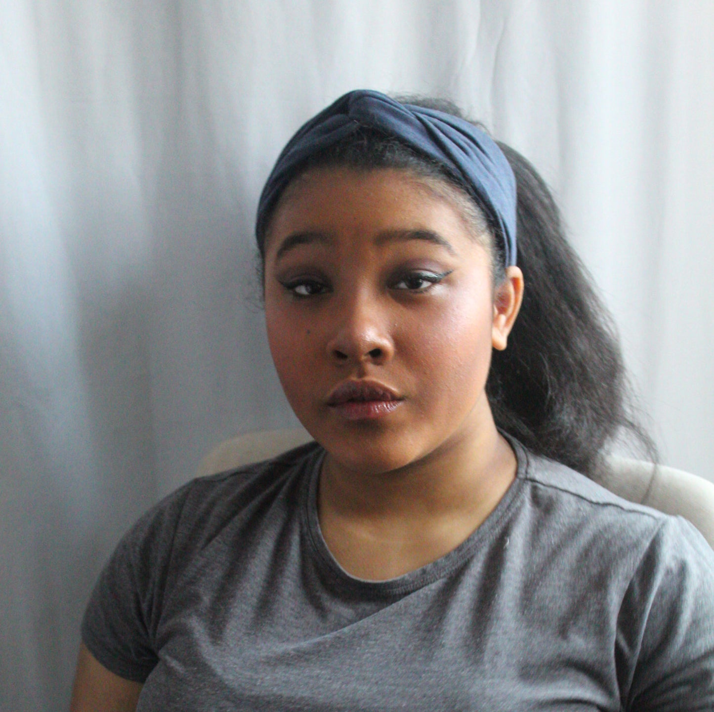 Dark Denim Twist Knot Headband I The Enchanted Magnolia