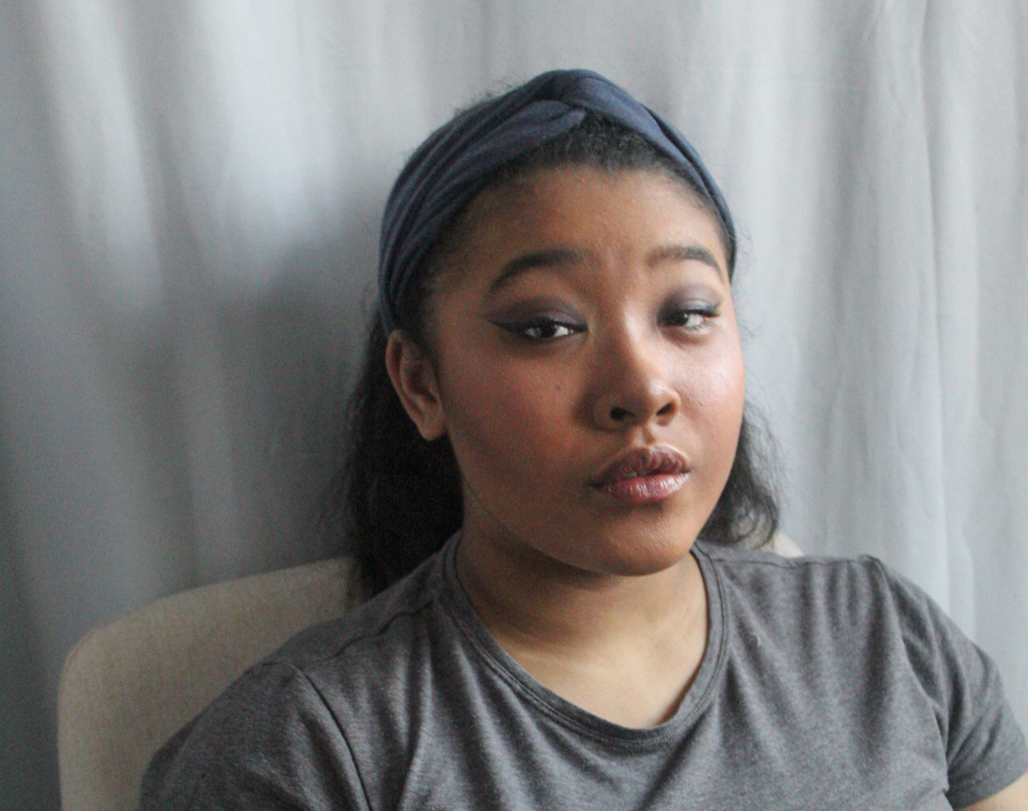 Dark Denim Twist Knot Headband I The Enchanted Magnolia
