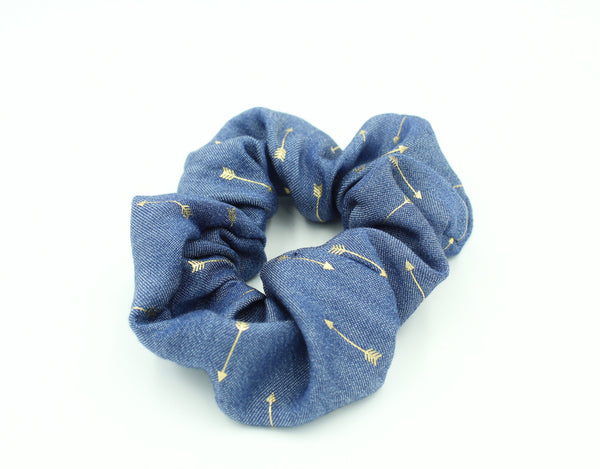 Gold Arrow Printed Hair Scrunchie I The Enchanted Magnolia