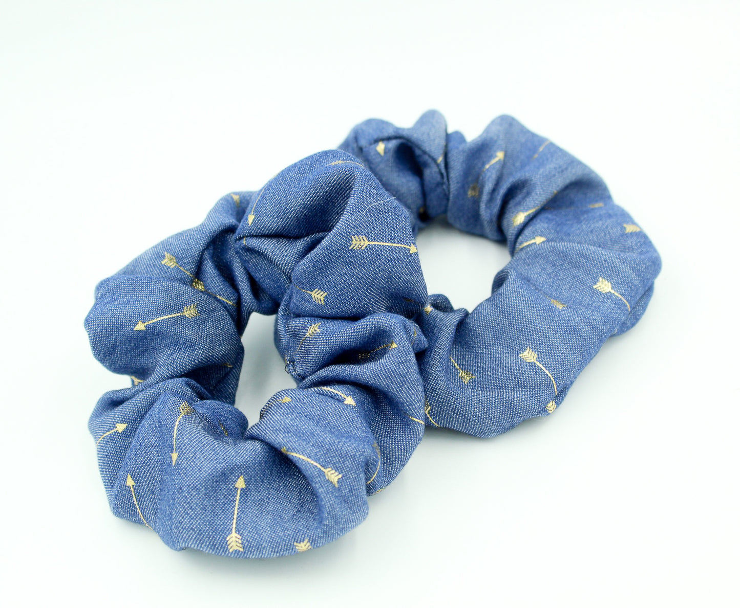 Gold Arrow Printed Hair Scrunchie I The Enchanted Magnolia