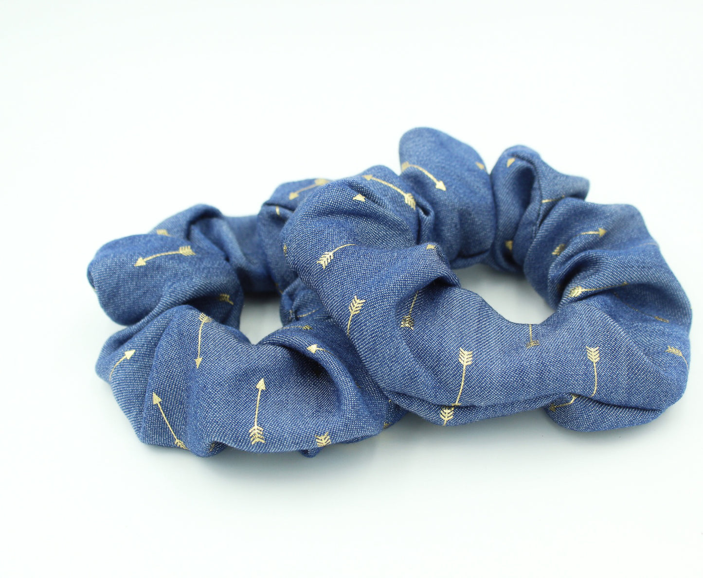 Gold Arrow Printed Hair Scrunchie I The Enchanted Magnolia