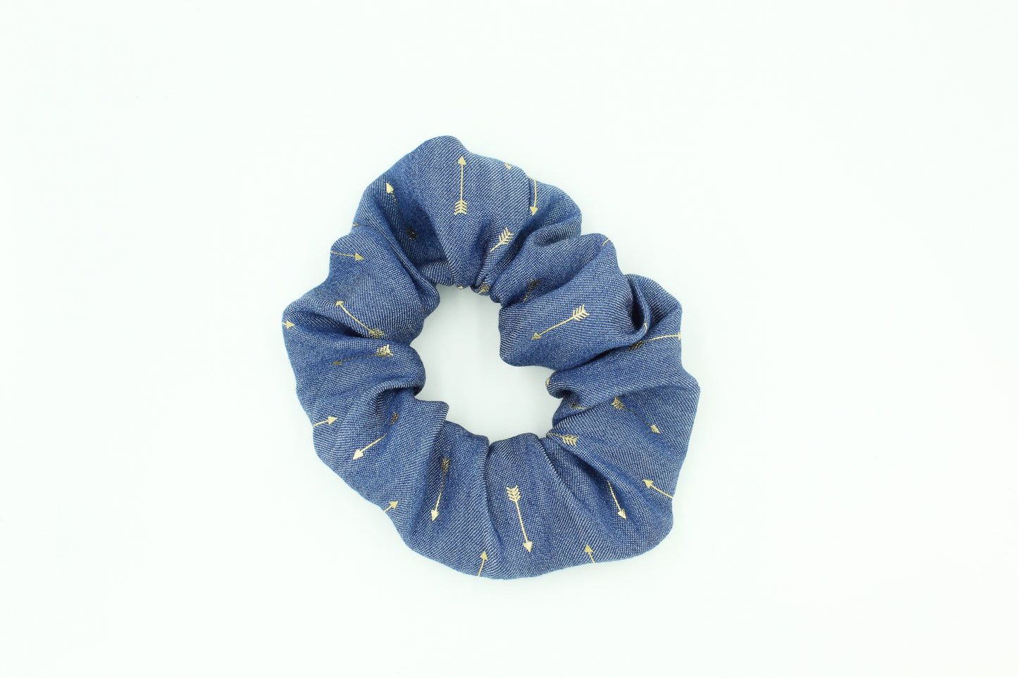 Gold Arrow Printed Hair Scrunchie I The Enchanted Magnolia