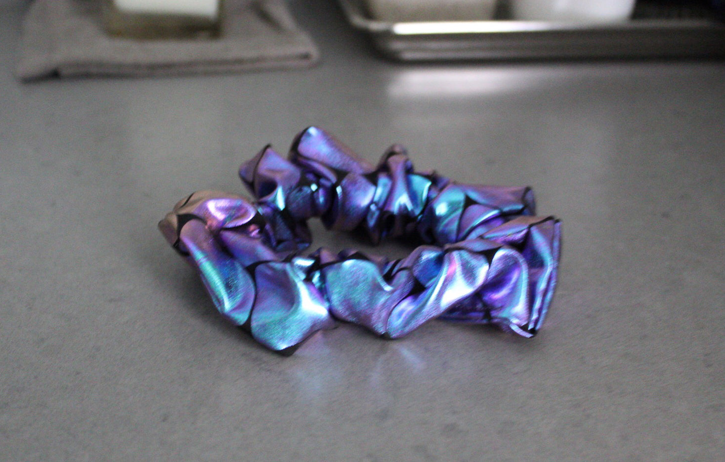 Iridescent Mermaid Hair Scrunchie - The Enchanted Magnolia