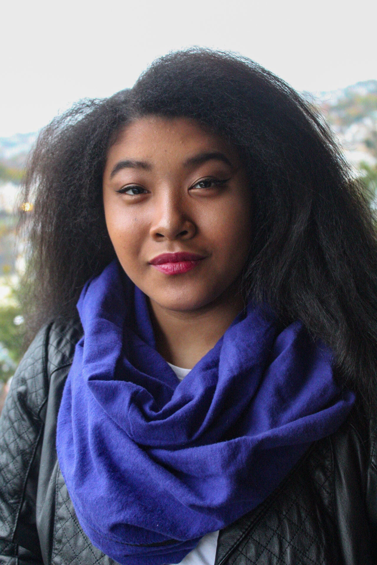 Purple Zippered Pocket Infinity Scarf I The Enchanted Magnolia