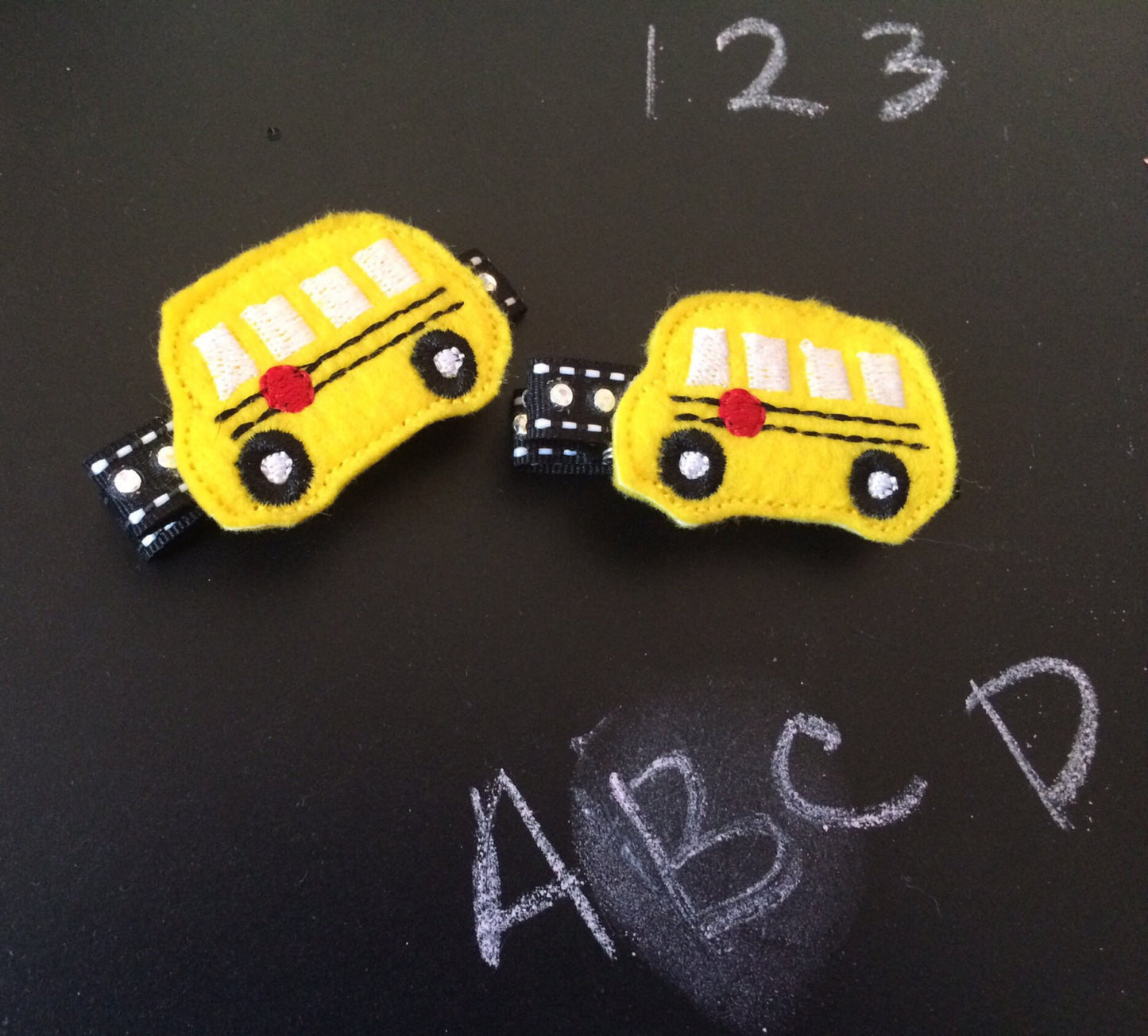 School Bus Barrette Clips I The Enchanted Magnolia