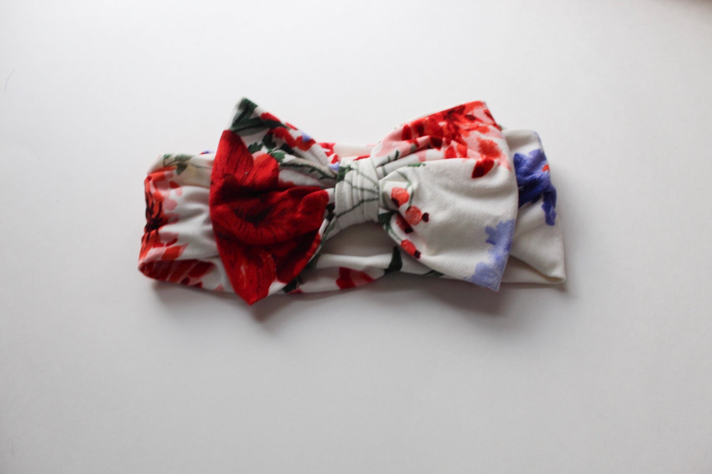 Floral Hair Bow Fabric Headband I The Enchanted Magnolia