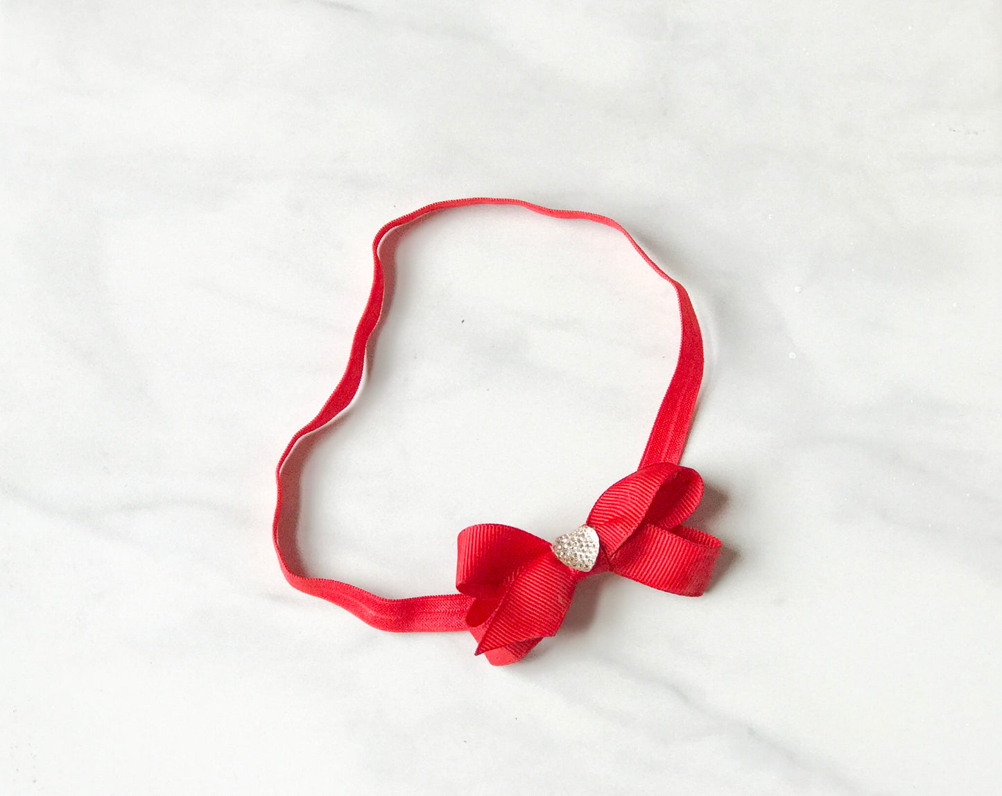 Baby Girl Red Hair Bow Headband I The Enchanted Magnolia
