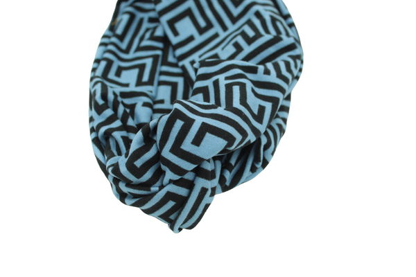 Denim-Blue-and-Black-Geometrical-Twisted-Turban-Headband-Image5