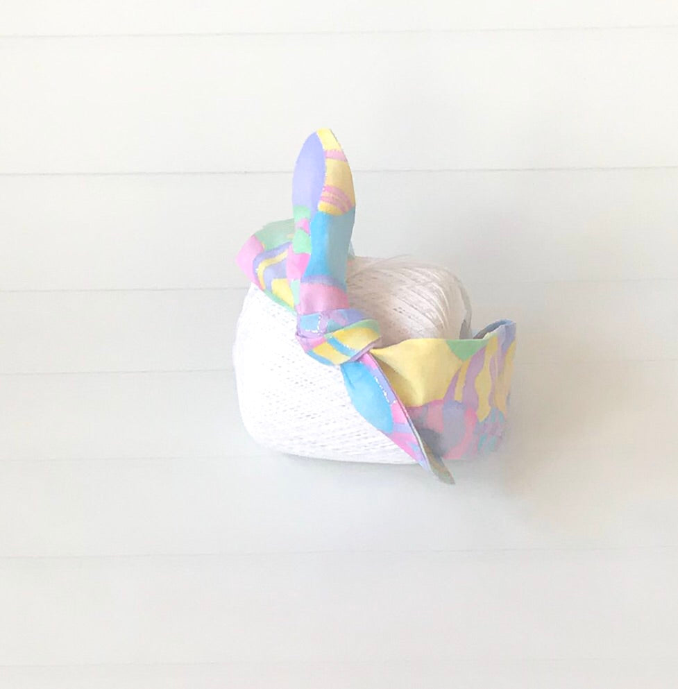 Girls Easter Egg Printed Top Knot Headband I The Enchanted Magnolia