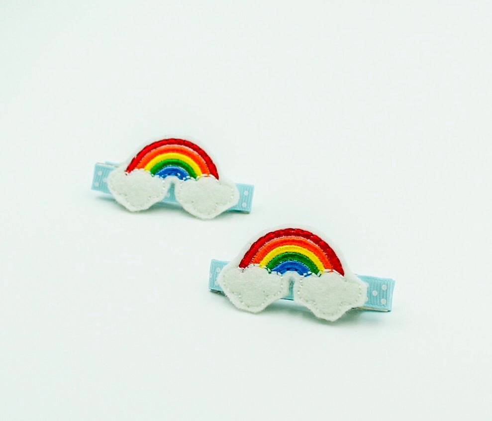 Rainbow Barrette Clips - The Enchanted Magnolia