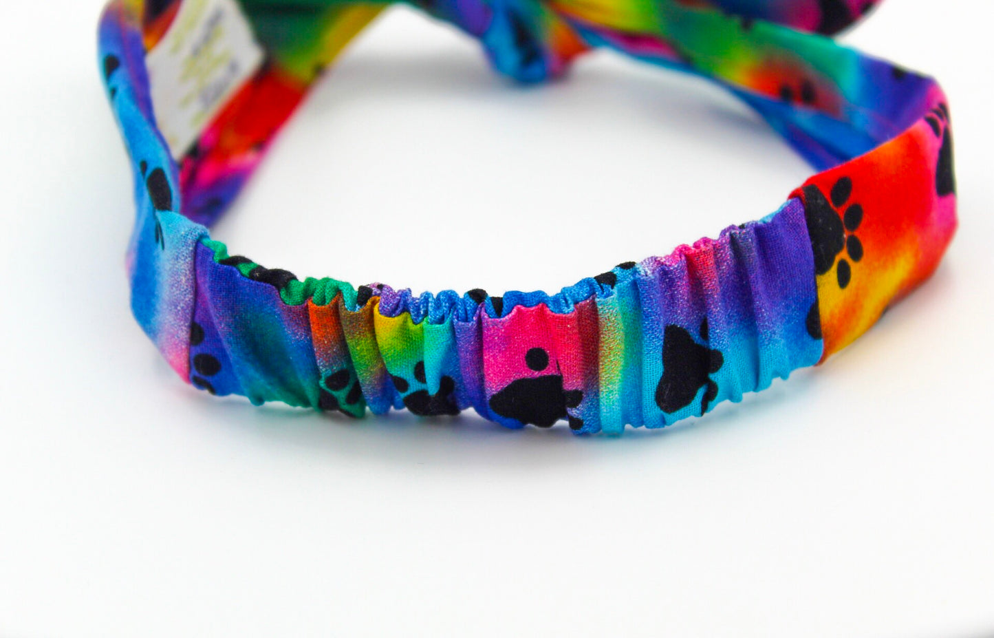 Rainbow Animal Paw Print Top Knot Headband I The Enchanted Magnolia