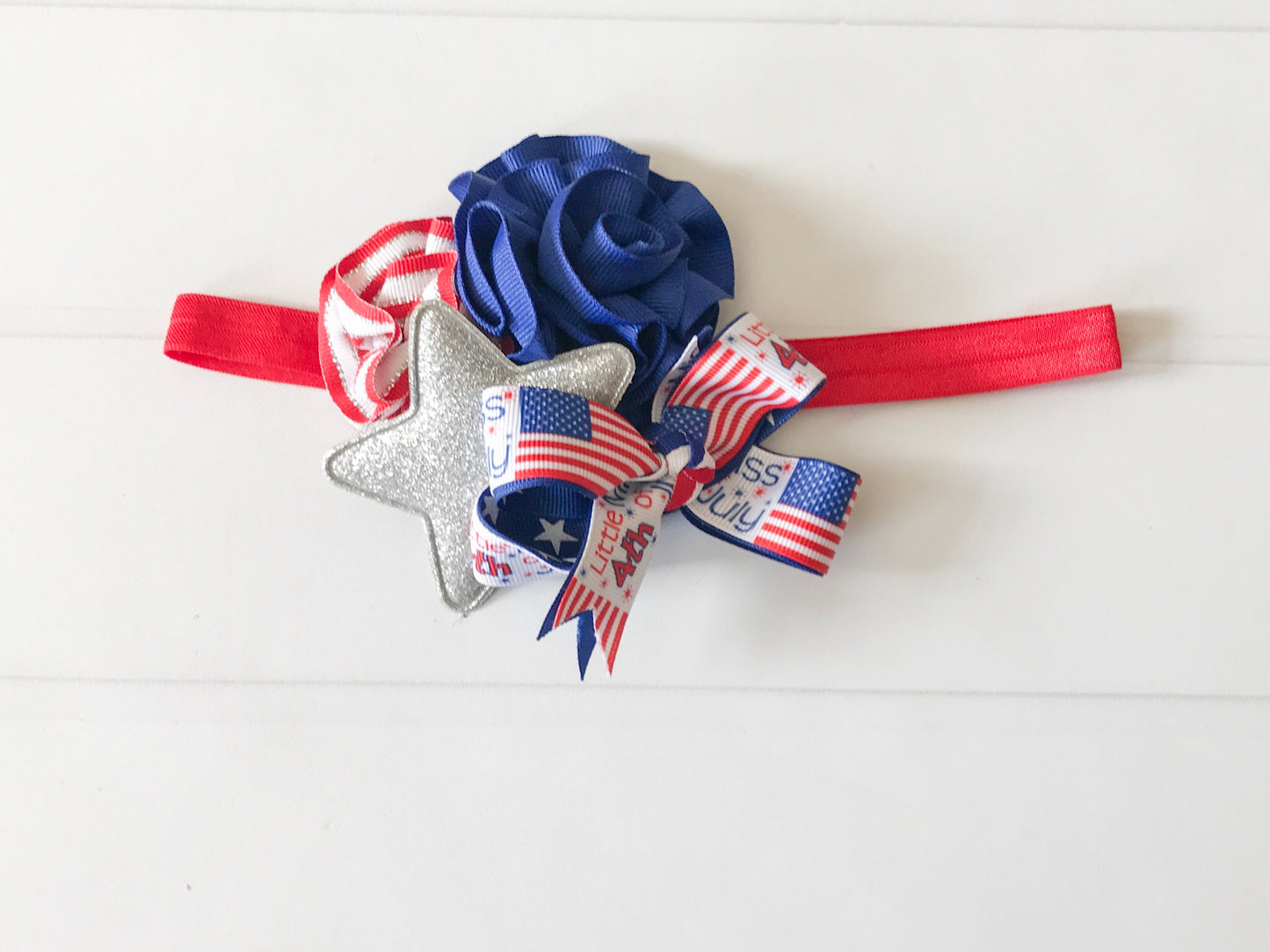 Red White and Blue Patriotic Pageant Headband I The Enchanted Magnolia