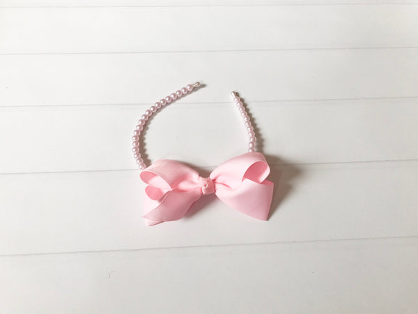 Girls Pearl Special Occasion Headband I Pink
