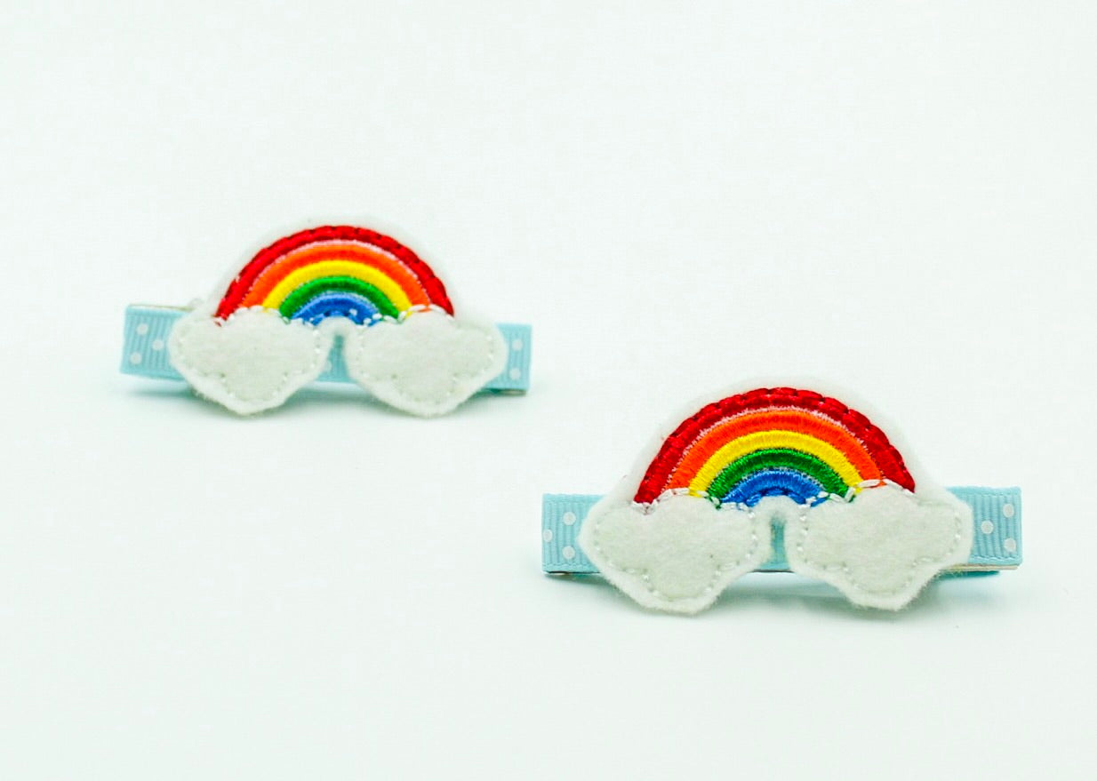Rainbow Barrette Clips - The Enchanted Magnolia