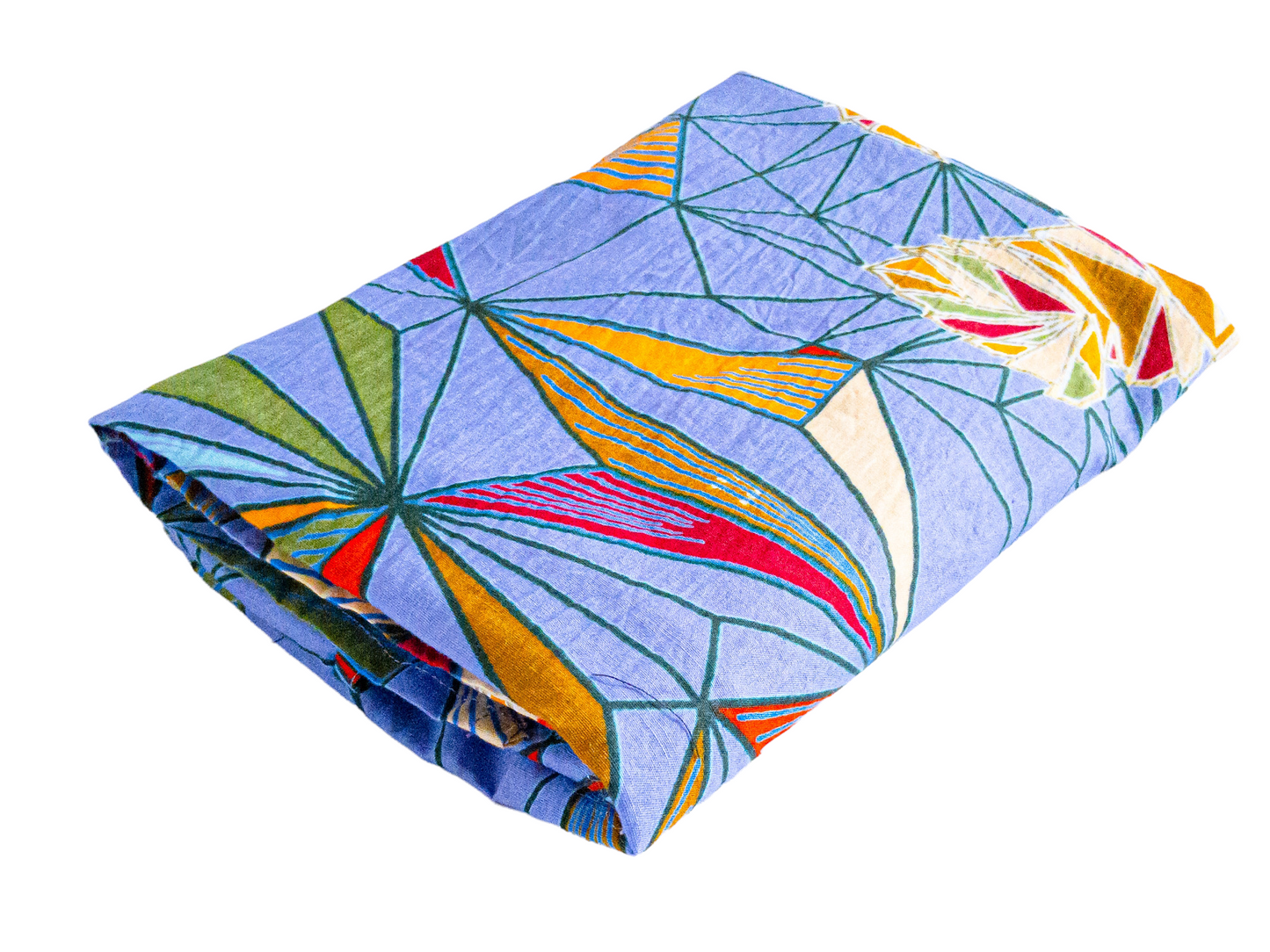 Geometric Flowers on Lavender Ankara Head Wrap I The Enchanted Magnolia