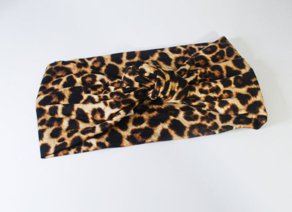 Girls Cheetah Animal Print Knotted Headband I The Enchanted Magnolia