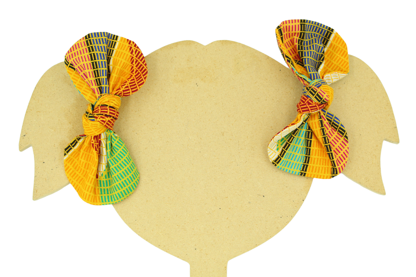 Ankara Orange Multi Color Top Knot Ponytail Hair Bows I The Enchanted Magnolia
