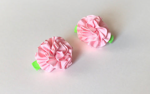 Baby Girl Ribbon Flower Hair Clips - The Enchanted Magnolia
