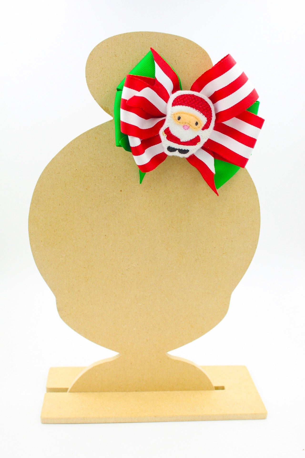Santa Christmas Hair Bow I The Enchanted Magnolia