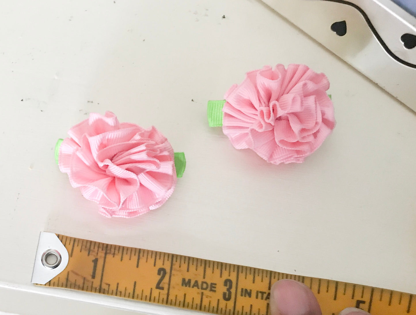 Baby Girl Ribbon Flower Hair Clips I The Enchanted Magnolia