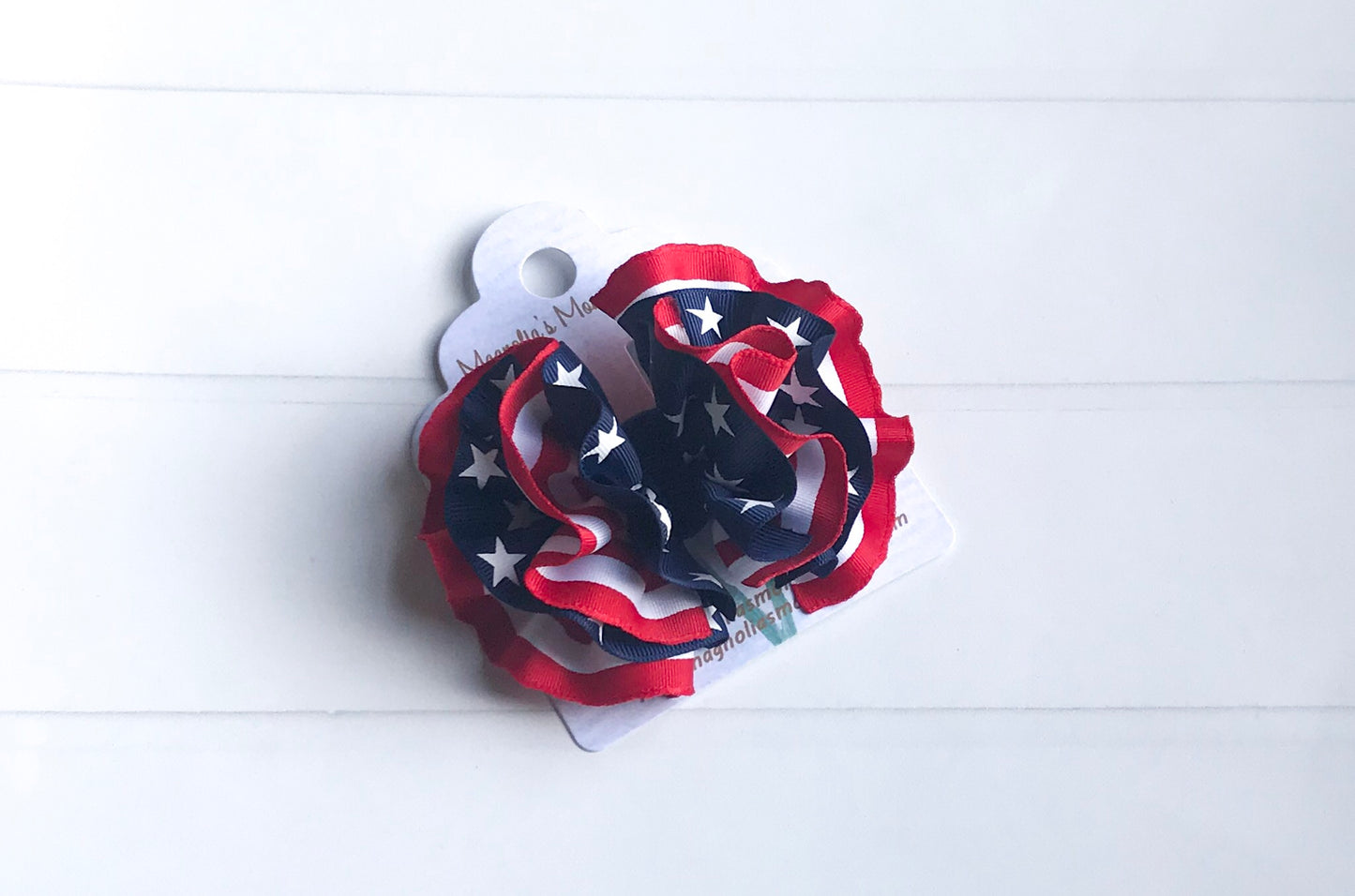 Stars and Stripes Wavy Hair Bow I The Enchanted Magnolia