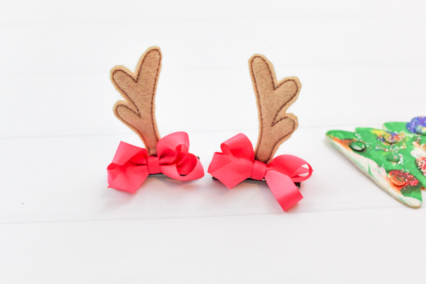 Reindeer Antler Hair Clips I The Enchanted Magnolia