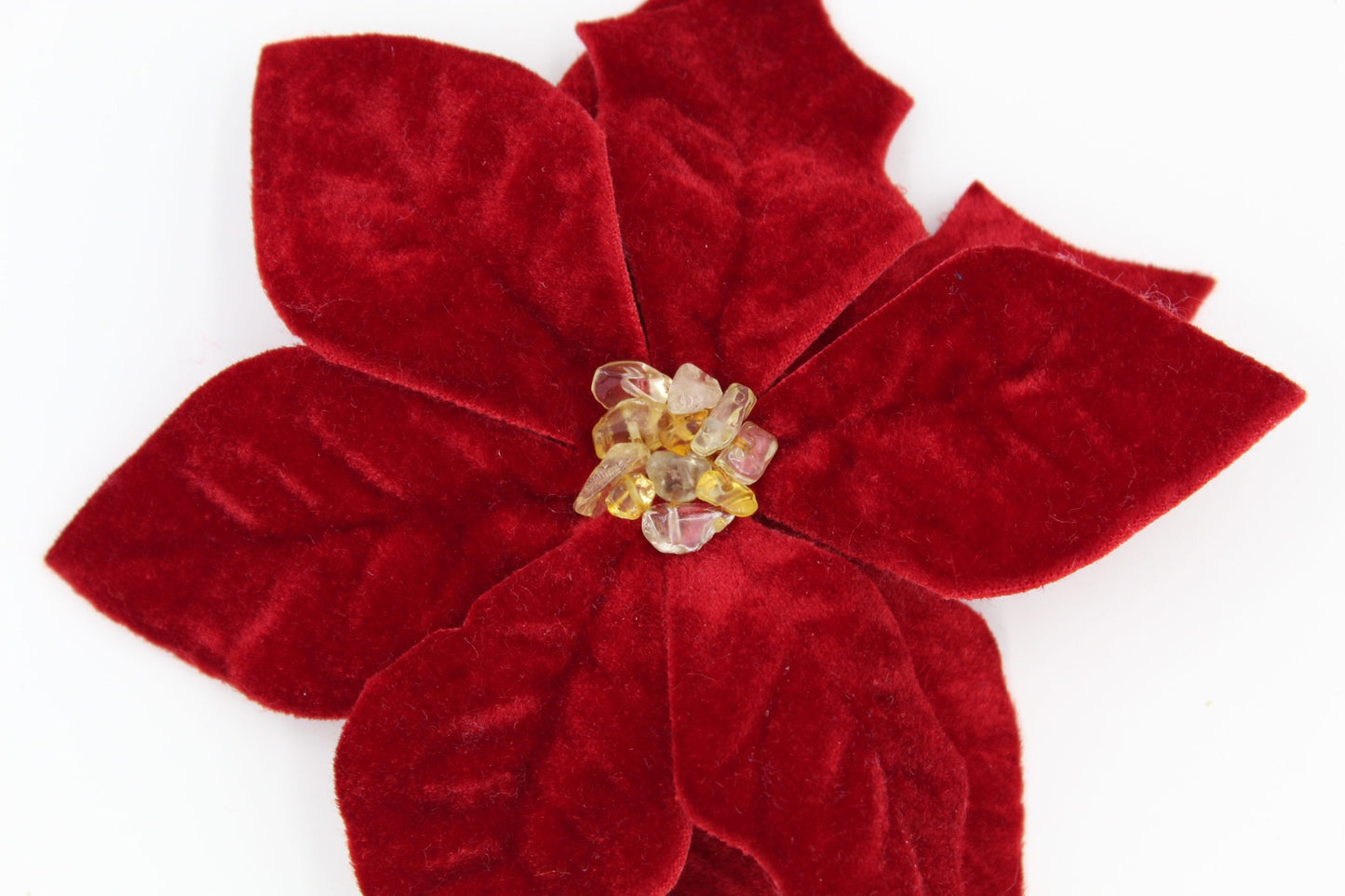 Red Poinsettia Hair Clip I The Enchanted Magnolia