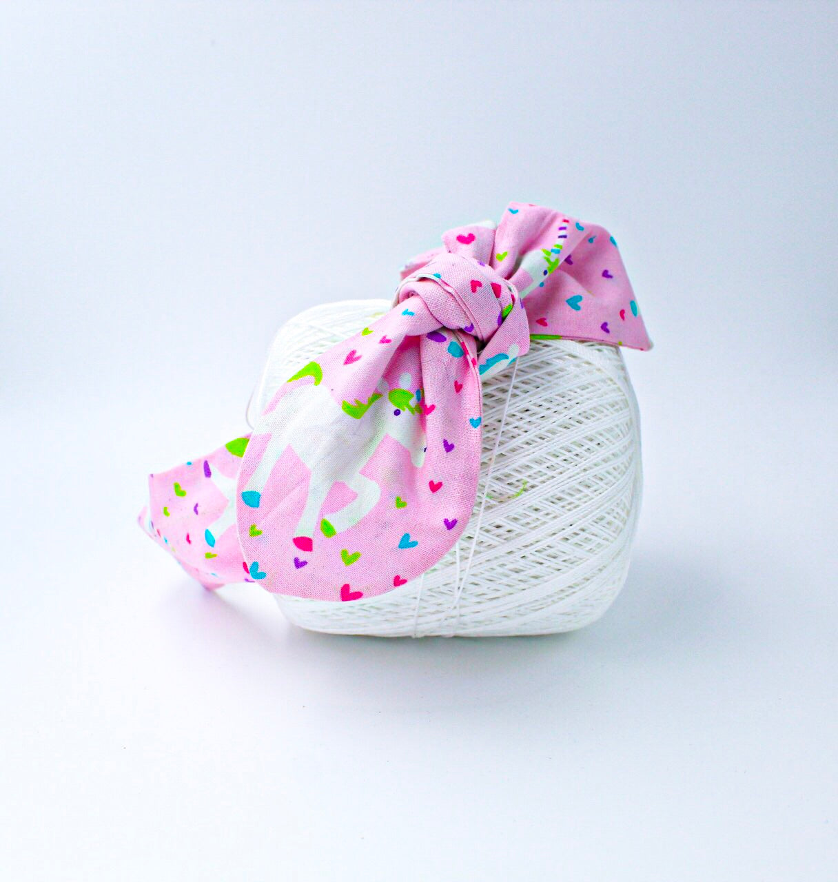 Unicorn and Hearts Top Knot Headband-6