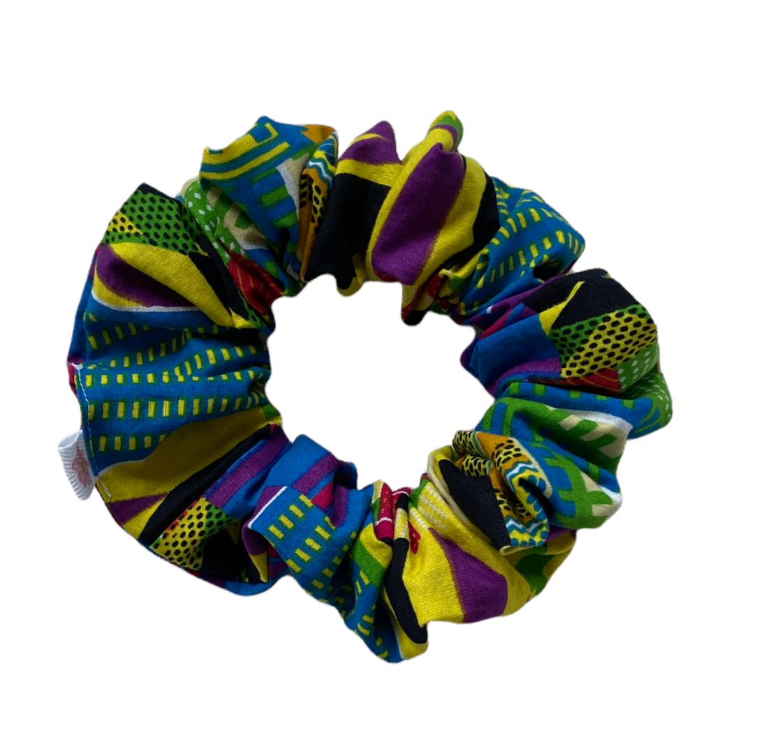 Green Kente Scrunchie I The Enchanted Magnolia