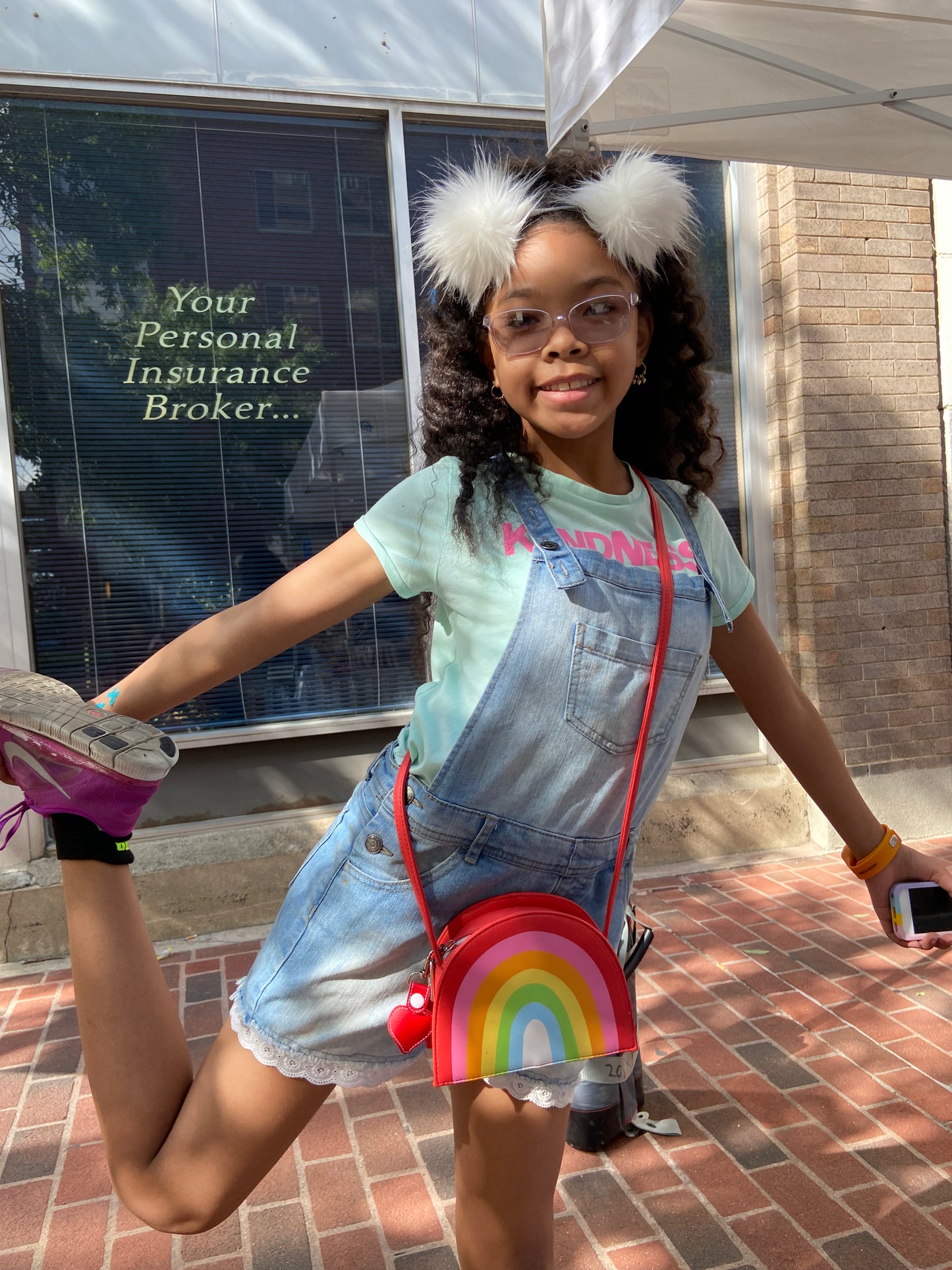 Large Pom Pom Headband - Yellow, Blue, White Multi - The Enchanted Magnolia