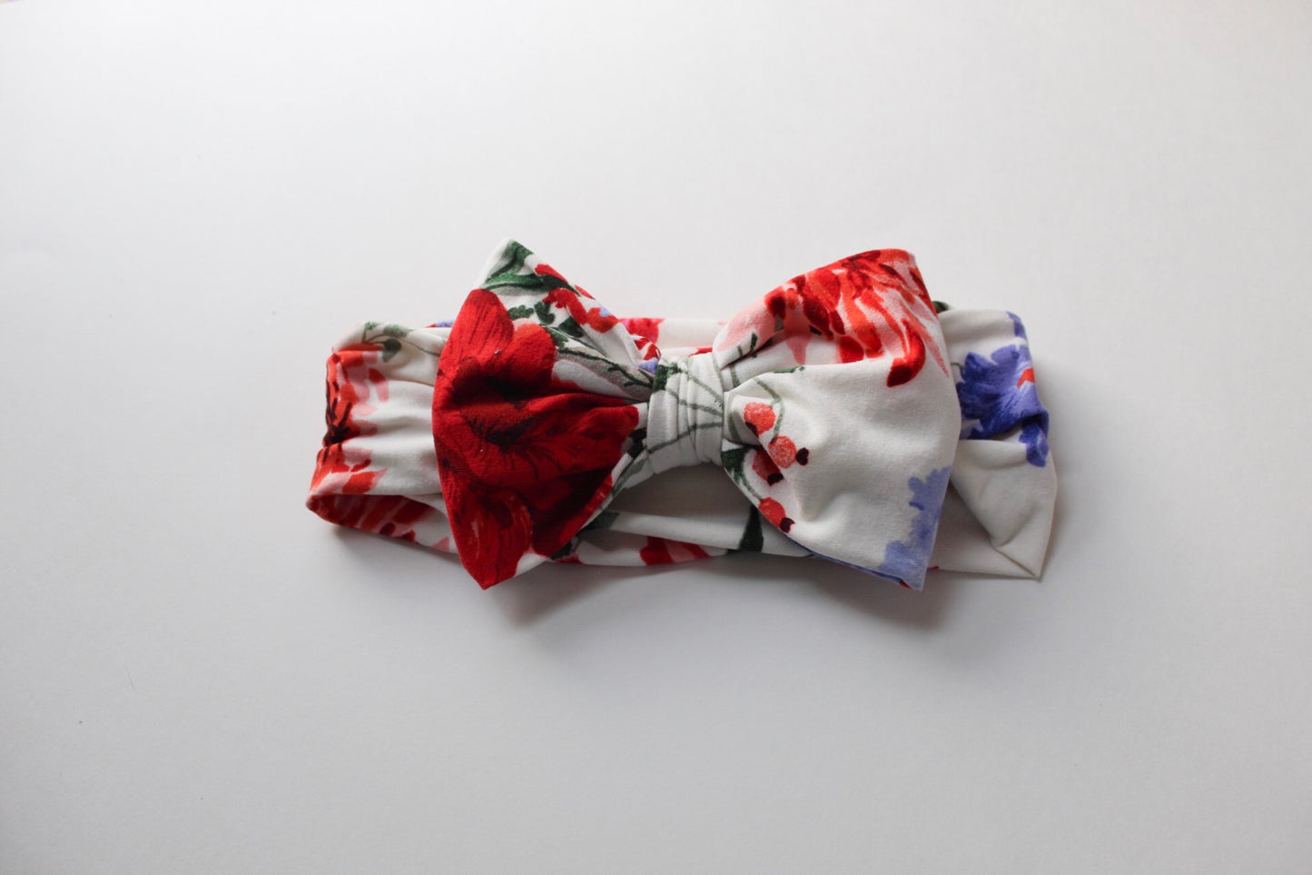 Floral Hair Bow Fabric Headband I The Enchanted Magnolia