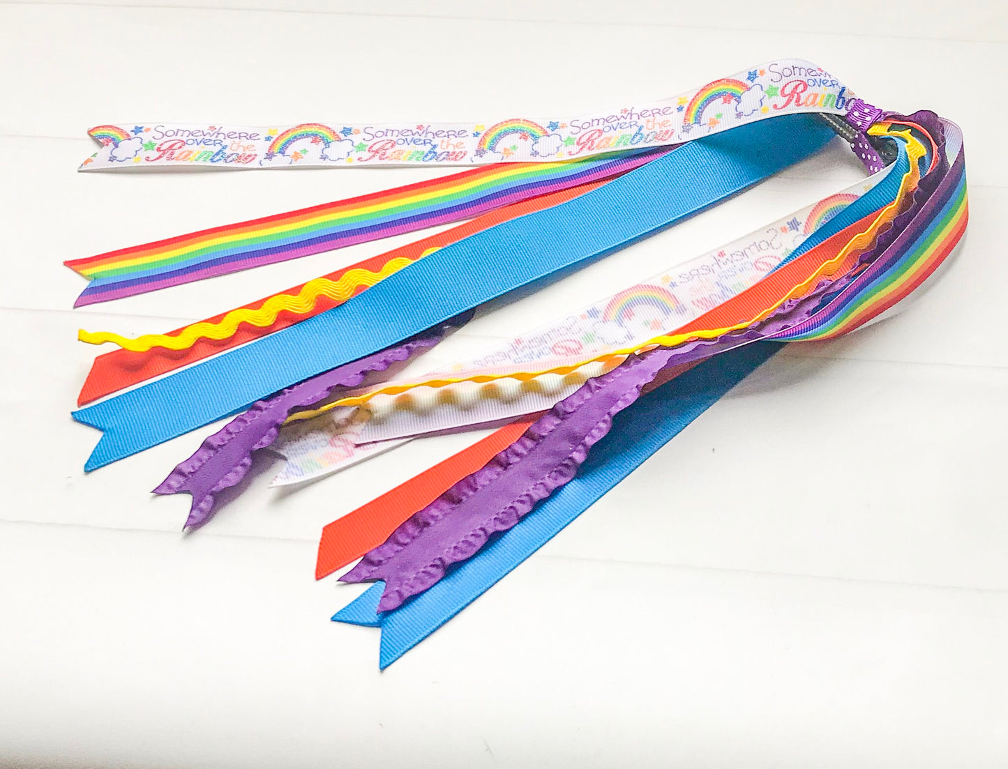 Over the Rainbow Ponytail Ribbon Streamers - The Enchanted Magnolia
