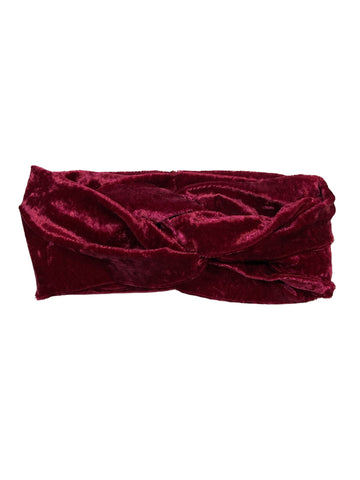 Burgandy Velvet Twist Knot Headband I The Enchanted Magnolia