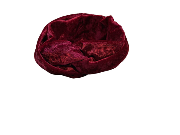 Burgandy Velvet Twist Knot Headband I The Enchanted Magnolia