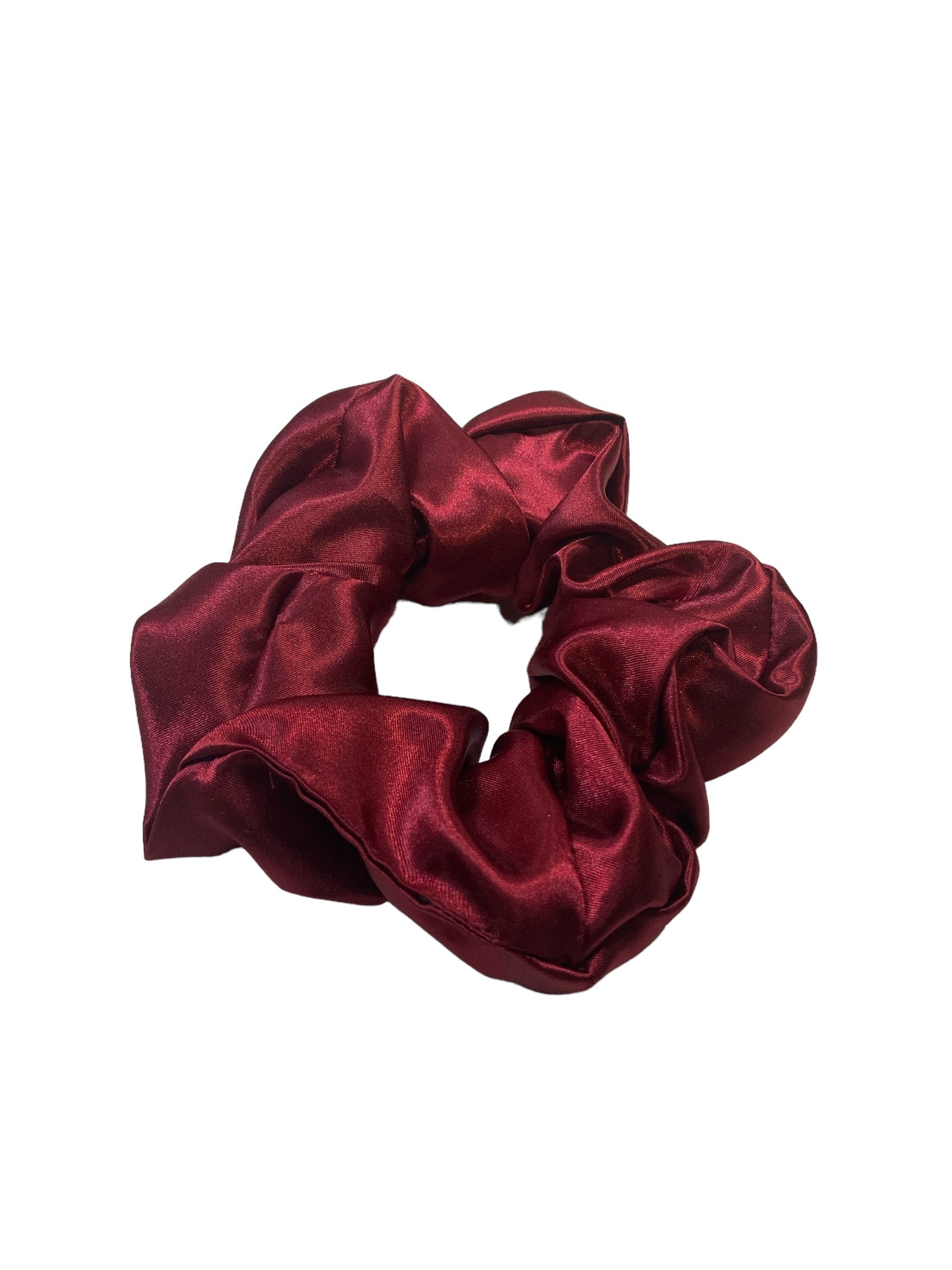 X-Large Burgandy Satin Hair Scrunchie I The Enchanted Magnolia