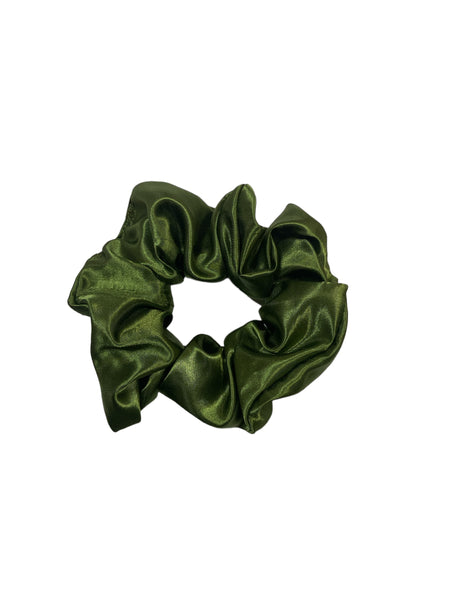 X-Large Olive Satin Hair Scrunchie I The Enchanted Magnolia