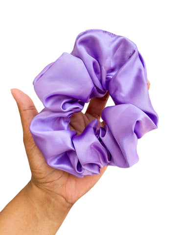 X-Large Lavender Satin Hair Scrunchie - The Enchanted Magnolia