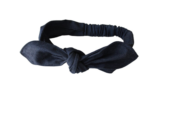 Denim Top Knot Headband I The Enchanted Magnolia