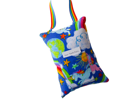 Rainbow Print Tooth Fairy Pillow and Money Holder  I The Enchanted Magnolia