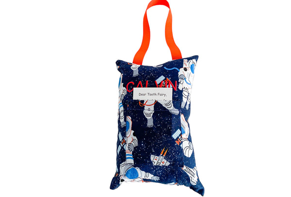 Astronaut in Space Tooth Fairy Pillow and Money Holder I The Enchanted Magnolia