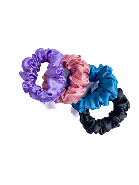 Satin Toddler Scrunchie - Black - The Enchanted Magnolia