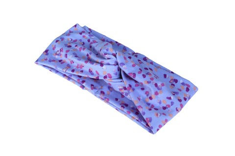 Lavender Sprinkled Twisted Turban Headband -