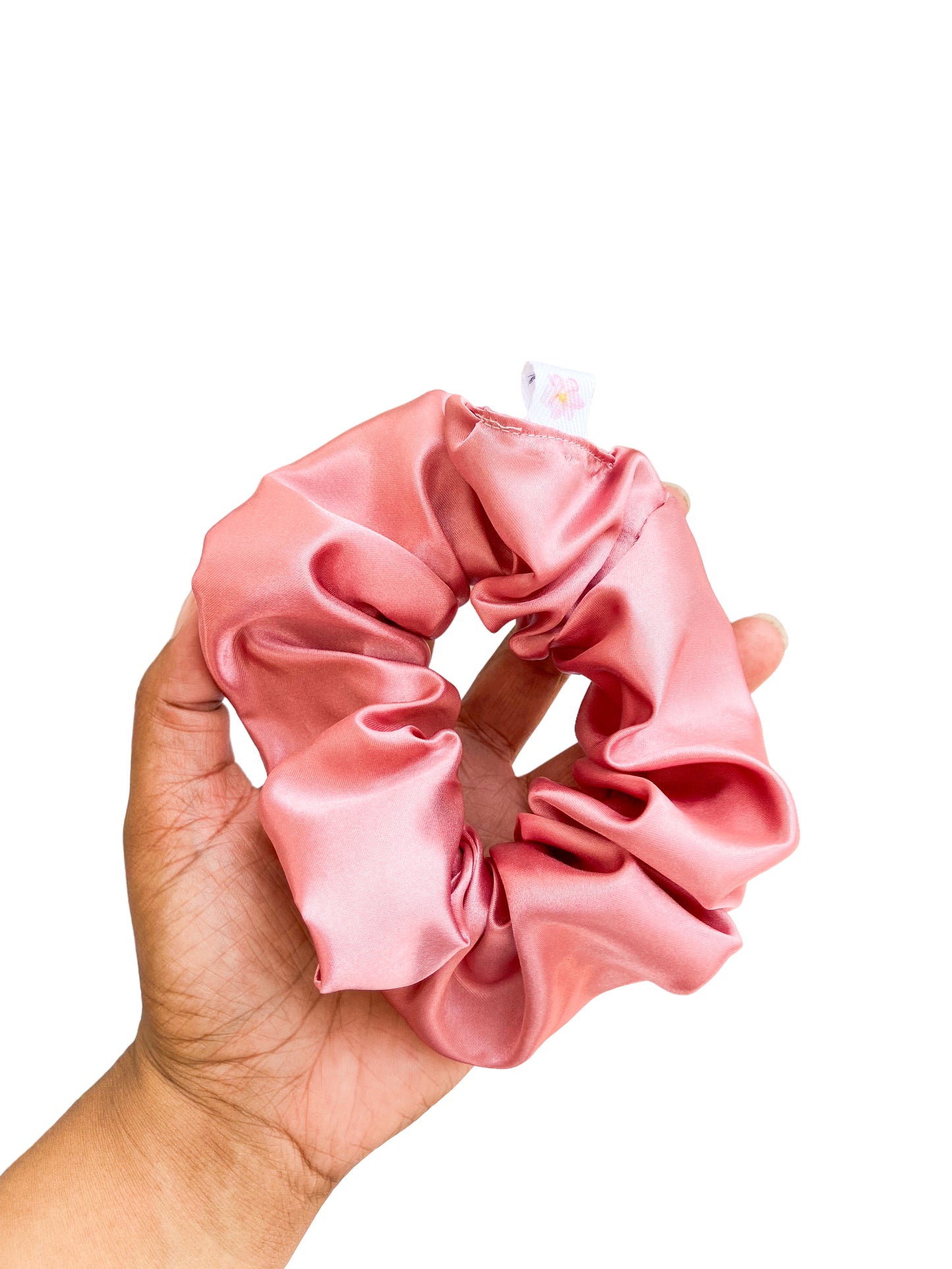 X-Large  Dusty Rose Satin Hair Scrunchie I The Enchanted Magnolia