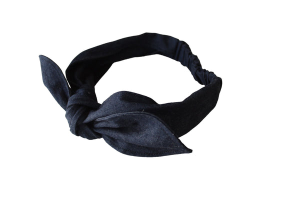 Denim Top Knot Headband I The Enchanted Magnolia