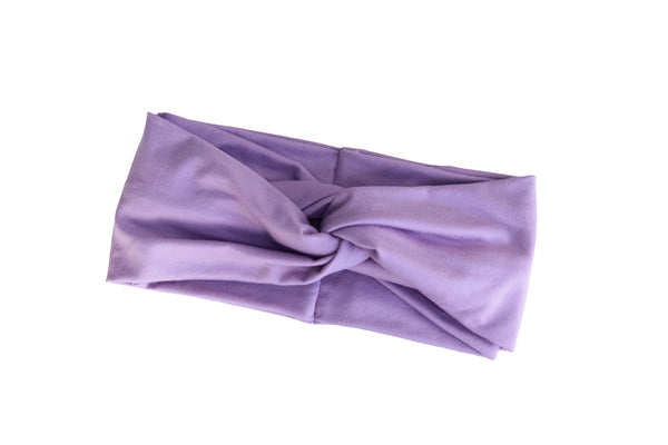 Lavender Twisted Turban Headband by The Enchanted Magnolia on a white background Image 2
