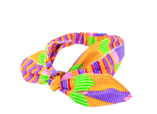 African Pastel Kente Cloth Print Top Knot Headband I The Enchanted Magnolia