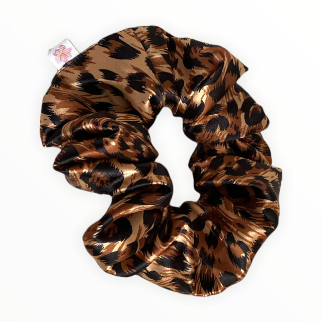 X-Large Satin Hair Scrunchie - Big Cheetah - The Enchanted Magnolia