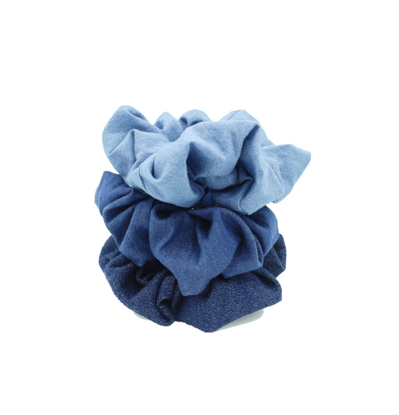 Blue Denim Hair Scrunchie - The Enchanted Magnolia